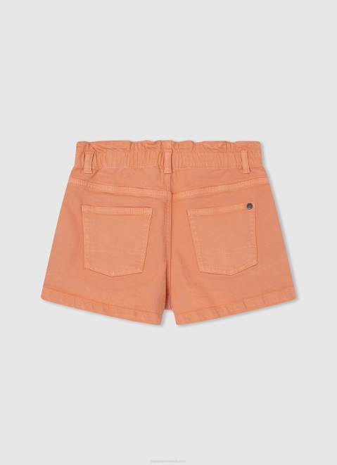 Pepe Jeans Culotte Fit Denim Shorts Girl Peach Z22X1510