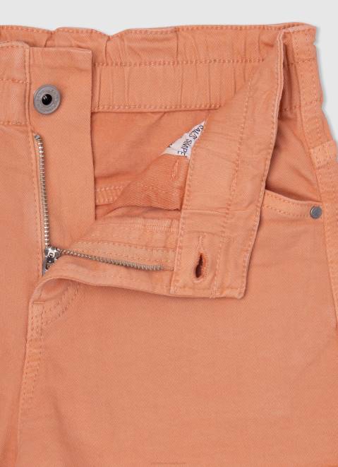 Pepe Jeans Culotte Fit Denim Shorts Girl Peach Z22X1510