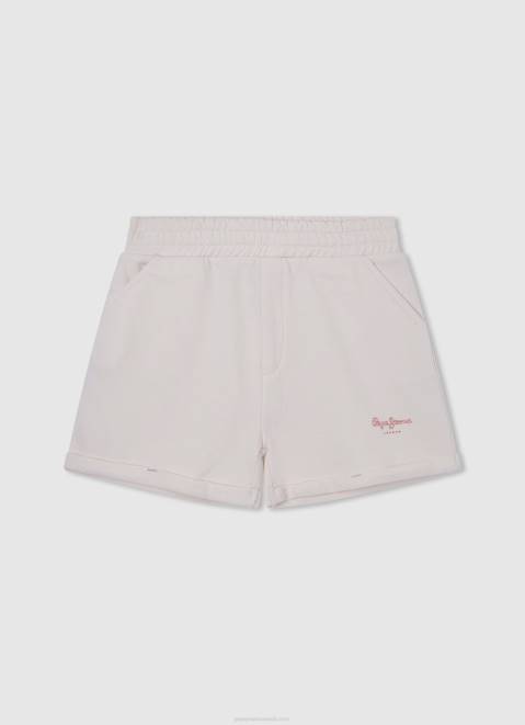 Pepe Jeans Elastic Waist Cotton Shorts Girl Mousse Z22X1502