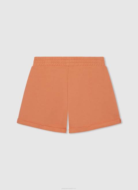 Pepe Jeans Elastic Waist Cotton Shorts Girl Peach Z22X1499