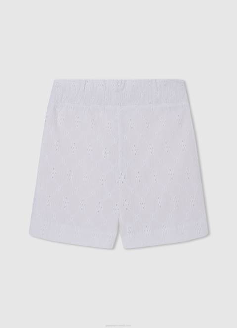 Pepe Jeans Gigi Shorts With Openwork Details Girl Mousse Z22X1487