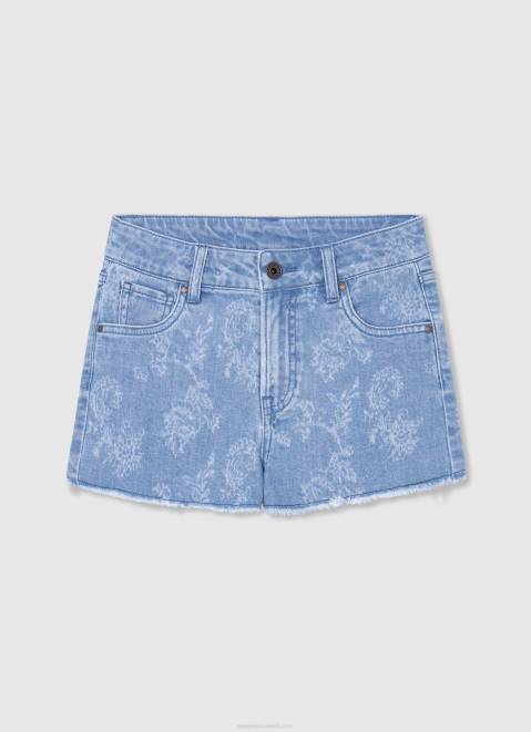 Pepe Jeans Patty Floral Print Denim Shorts Girl Denim Z22X1490