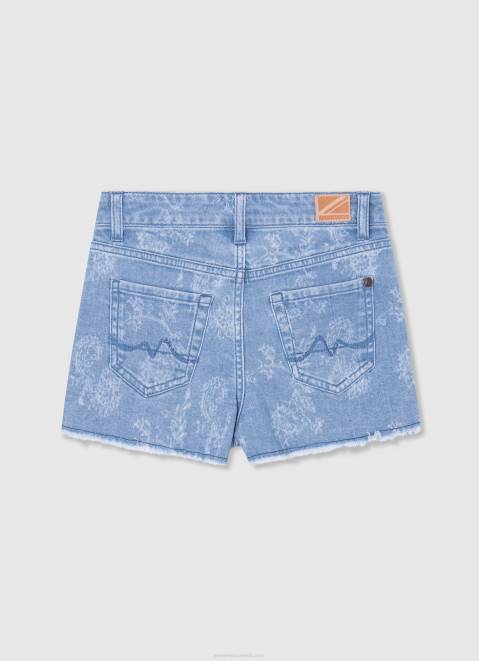 Pepe Jeans Patty Floral Print Denim Shorts Girl Denim Z22X1490