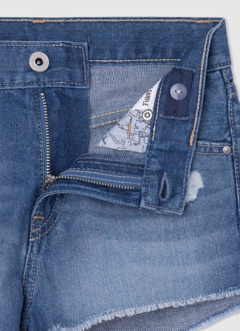 Pepe Jeans Patty Ripped Denim Shorts Girl Denim Z22X1491