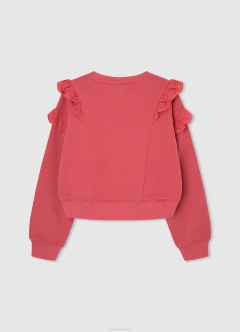 Pepe Jeans Cotton Fleece Jumper Girl Studio Red Z22X1403
