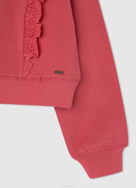 Pepe Jeans Cotton Fleece Jumper Girl Studio Red Z22X1403