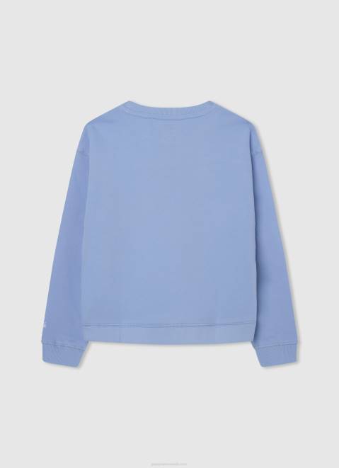 Pepe Jeans Logo Printed Cotton Jumper Girl Bay Z22X1413
