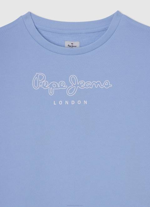 Pepe Jeans Logo Printed Cotton Jumper Girl Bay Z22X1413