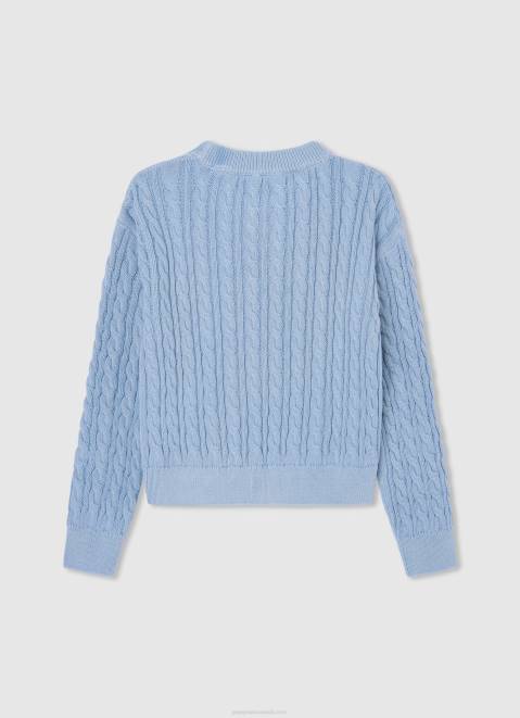 Pepe Jeans Rounded Collar Braided Jersey Girl Bay Z22X1406