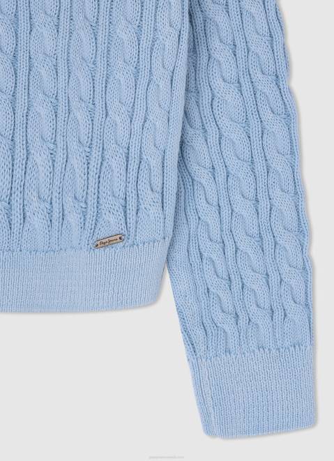 Pepe Jeans Rounded Collar Braided Jersey Girl Bay Z22X1406