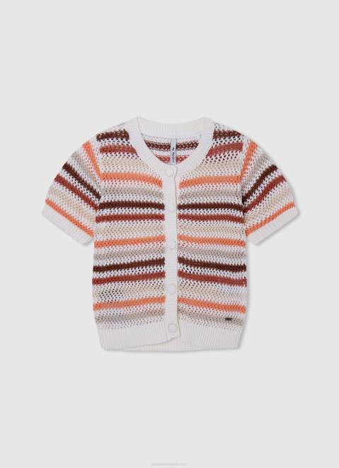 Pepe Jeans Striped Print Cotton Cardigan Girl Multi Z22X1417
