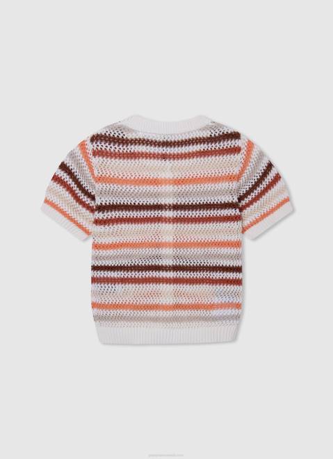 Pepe Jeans Striped Print Cotton Cardigan Girl Multi Z22X1417