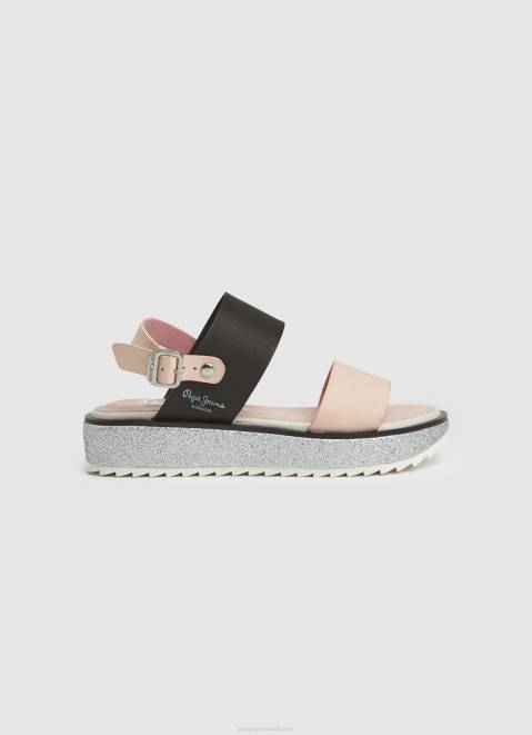 Pepe Jeans Alexa Rouse Platform Sandals Girl Mauve Pink Z22X1338