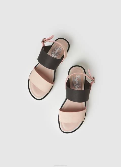Pepe Jeans Alexa Rouse Platform Sandals Girl Mauve Pink Z22X1338