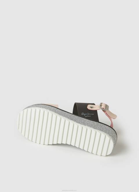 Pepe Jeans Alexa Rouse Platform Sandals Girl Mauve Pink Z22X1338