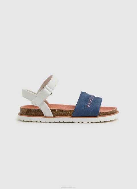 Pepe Jeans Berlin Park Anatomical Sandals Girl Union Blue Z22X1342