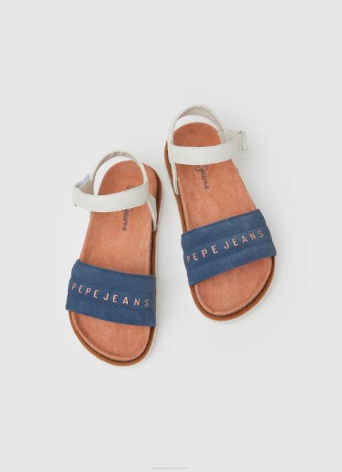 Pepe Jeans Berlin Park Anatomical Sandals Girl Union Blue Z22X1342