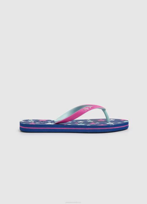 Pepe Jeans Dorset Stars Beach Flip Flops Girl Fuchsia Z22X1350