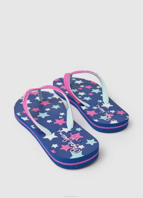 Pepe Jeans Dorset Stars Beach Flip Flops Girl Fuchsia Z22X1350
