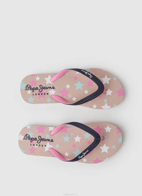 Pepe Jeans Dorset Stars Beach Flip Flops Girl Navy Z22X1351