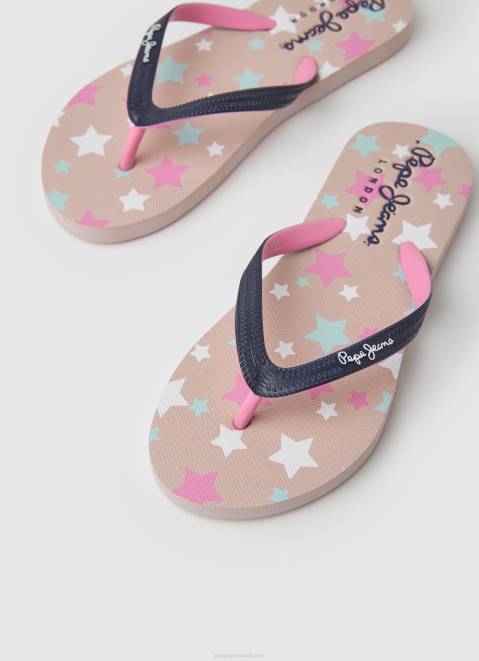 Pepe Jeans Dorset Stars Beach Flip Flops Girl Navy Z22X1351