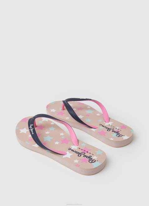 Pepe Jeans Dorset Stars Beach Flip Flops Girl Navy Z22X1351