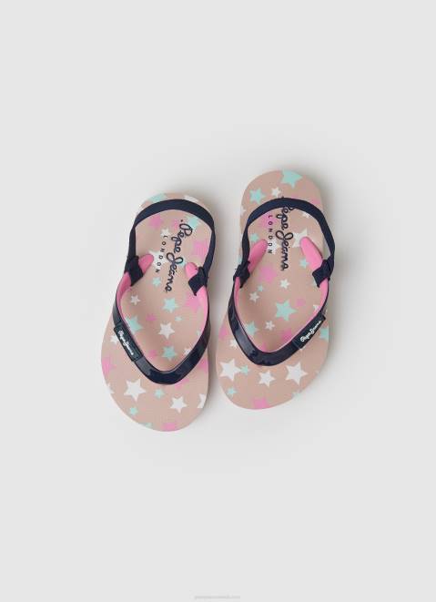 Pepe Jeans Dorset Stars Beach Flip Flops Girl Navy Z22X1352
