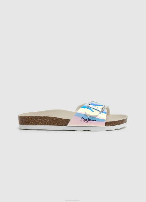 Pepe Jeans Oban Mirror Anatomical Sandals Girl Iris Z22X1345