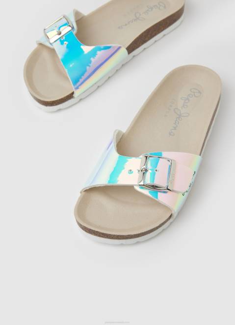 Pepe Jeans Oban Mirror Anatomical Sandals Girl Iris Z22X1345