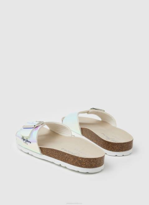 Pepe Jeans Oban Mirror Anatomical Sandals Girl Iris Z22X1345