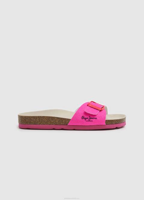 Pepe Jeans Oban Party Anatomical Sandals Girl Fuchsia Z22X1344