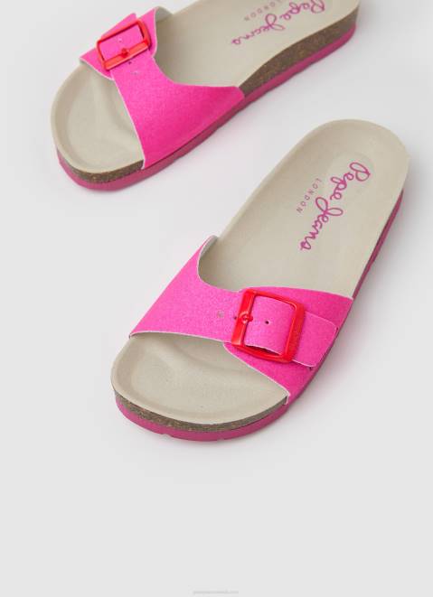 Pepe Jeans Oban Party Anatomical Sandals Girl Fuchsia Z22X1344