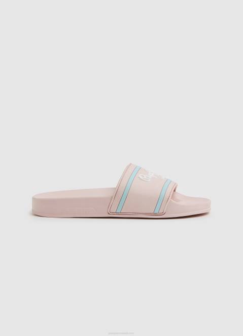 Pepe Jeans Slider Logo Beach Flip Flops Girl Light Pink Z22X1347