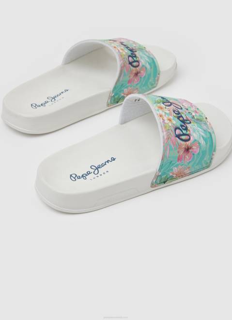 Pepe Jeans Slider Martina Beach Flip Flops Girl White Z22X1346