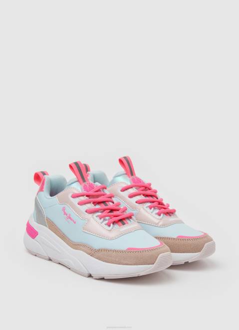 Pepe Jeans Arrow Sun Combined Sneakers Girl Pearl Blue Z22X1314