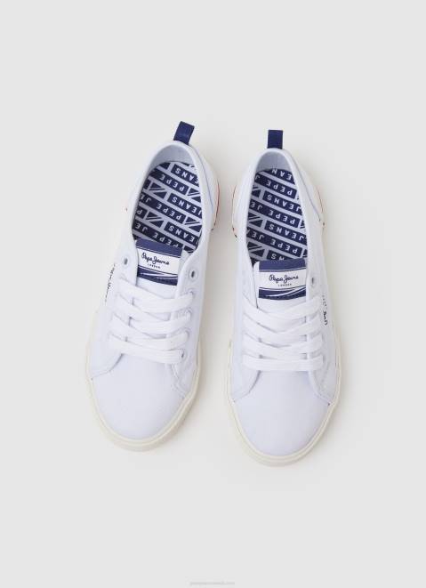 Pepe Jeans Basic Brady Sneakers Girl Off White Z22X1325