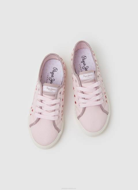 Pepe Jeans Brady Shine Basic Sneakers Girl Soft Pink Z22X1322