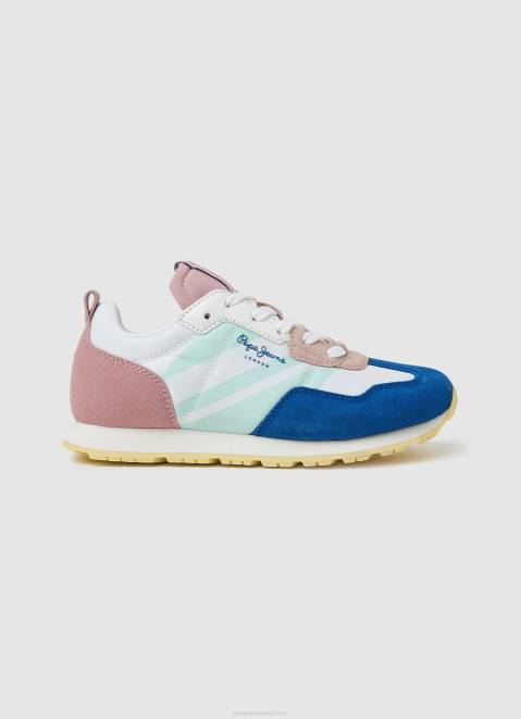 Pepe Jeans Foster Print Combined Sneakers Girl Blue Z22X1317