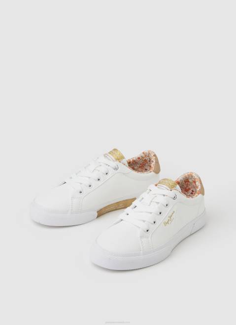 Pepe Jeans Kenton Flag Basic Sneakers Girl White Z22X1330