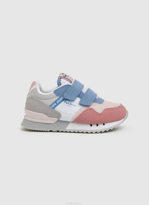 Pepe Jeans London Basic Combined Sneakers Girl Washed Rose Z22X1313