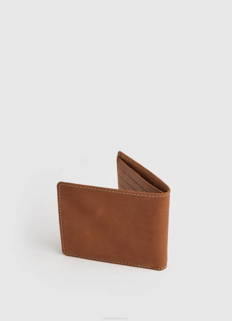 Pepe Jeans Engraved Logo Leather Wallet Men Tobacco Z22X1297