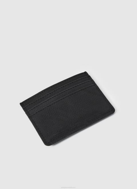 Pepe Jeans Printed Lining Leather Card Holder Men Black Z22X1289