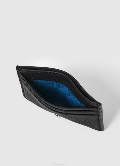 Pepe Jeans Printed Lining Leather Card Holder Men Black Z22X1289
