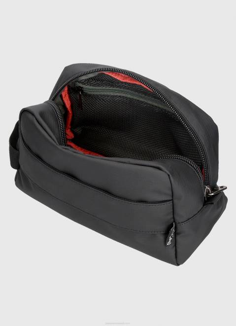 Pepe Jeans Travel Toiletry Bag With Handle Men Black Z22X1295
