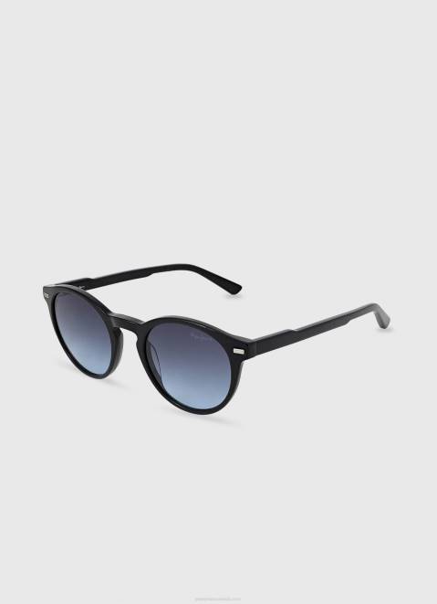 Pepe Jeans Round Sunglasses Men Black Z22X1305