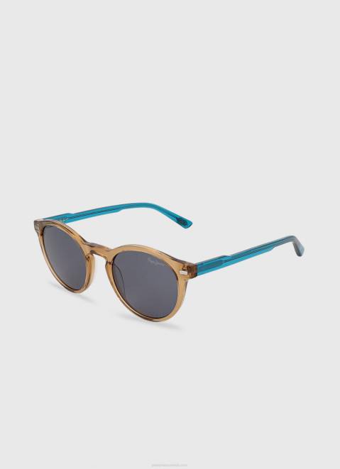 Pepe Jeans Round Sunglasses Men Ochre Yellow Z22X1304