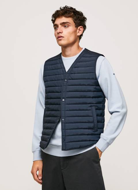 Pepe Jeans Button Fastened Padded Waistcoat Men Dulwich Z22X845