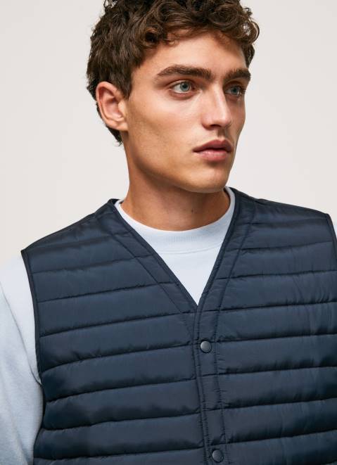 Pepe Jeans Button Fastened Padded Waistcoat Men Dulwich Z22X845