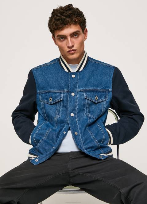 Pepe Jeans Combined Fabric Jacket Men Denim Z22X846