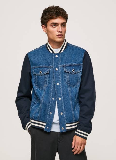 Pepe Jeans Combined Fabric Jacket Men Denim Z22X846